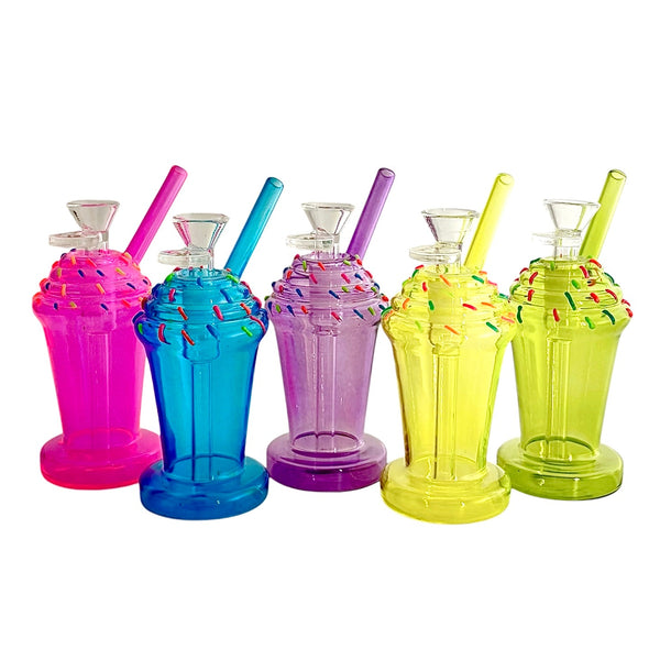 5-3/4" Milkshake Design Glass Bong Glass Bong Fortune