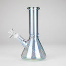 8" Electroplate Glass Beaker Bong – 5mm Thick | Ice Catcher | 3-Piece Set Glass Bong 777 Smoke