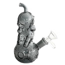 6" Astronaut Design Electroplate Glass Bong – Compact & Stemless Glass Bong Fortune Grey