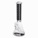 14" Stylish Glow-in-the-Dark Glass Bong – 7mm Thick Glass Bong Super Supplys Inc Black