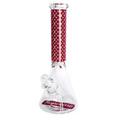 14" Stylish Glow-in-the-Dark Glass Bong – 7mm Thick Glass Bong Super Supplys Inc Red
