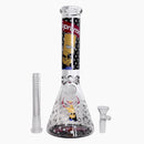 10" Cartoon Glow-in-the-Dark Glass Beaker Bong – 3-Piece Set Glass Bong Super Supplys Inc