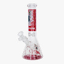 10" Cartoon Glow-in-the-Dark Glass Beaker Bong – 3-Piece Set Glass Bong Super Supplys Inc Design F