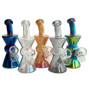 6" Hourglass Electroplate Glass Bong – Compact & Stemless Glass Bong Fortune