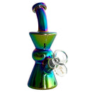 6" Hourglass Electroplate Glass Bong – Compact & Stemless Glass Bong Fortune