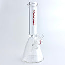 Fortune | 10" Clear Beaker Glass Bong – 5mm Thick Glass Bong Fortune Red