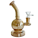 Fortune | 6-3/4" Ball Shape Electroplate Glass Bong – Compact & Stemless Glass Bong Fortune