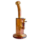 10" Electroplated With Perc Glass Bong Glass Bong Fortune Brown