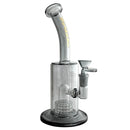 10" Electroplated With Perc Glass Bong Glass Bong Fortune Grey