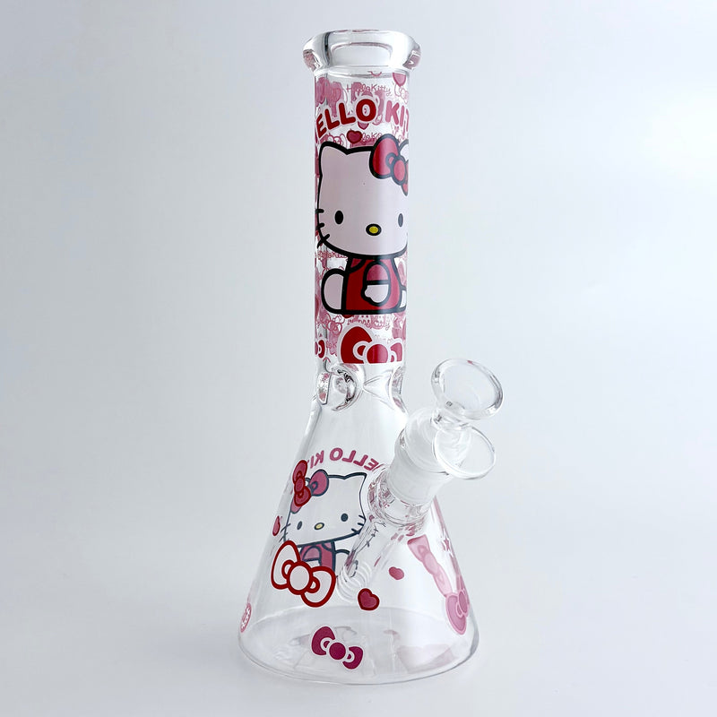 10" 5mm HK Design Glass Beaker Bong Glass Bong Super Supplys Inc Design C