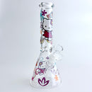 10" 5mm HK Design Glass Beaker Bong Glass Bong Super Supplys Inc Design B