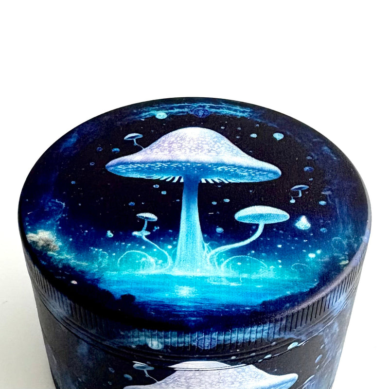Ghost Mushrooms Design Grinder 63*44mm 4 Parts-6CT Display Pack Super Supplys Inc