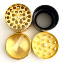 Leaf Engraving Design Grinder 40*39mm 4 Parts-12CT Display Pack Super Supplys Inc