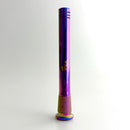 Fortune | Electroplate 5-1/2" Downstem With Gold Logo Downstem · Bowlstem Fortune Iridescent Purple (D)