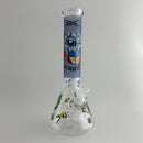 14" Glow in the Dark Cartoon Beaker Bong – 7mm Thick Borosilicate Glass Glass Bong Super Supplys Inc Monster-E