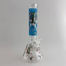 14" Glow in the Dark Cartoon Beaker Bong – 7mm Thick Borosilicate Glass Glass Bong Super Supplys Inc Pickle-F
