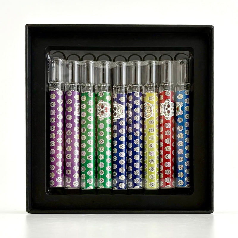 4" Calaveras One Hitter Display of 9pcs One Hitter Super Supplys Inc
