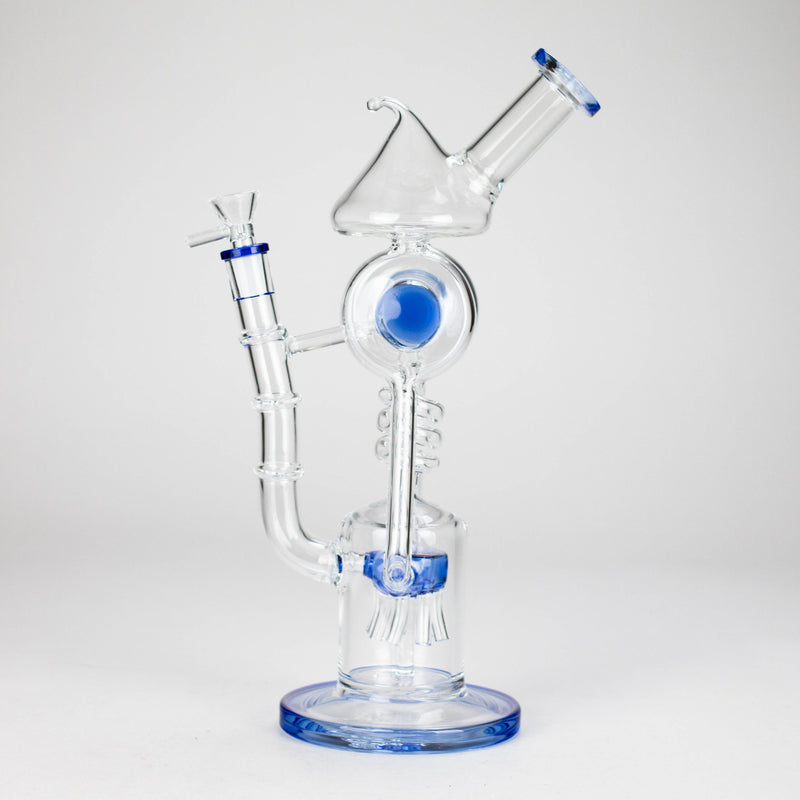 12″ Recycler Glass Bong – 5MM Thick Borosilicate with Coil Tube Design [C1575] Glass Bong Canadian Distributor