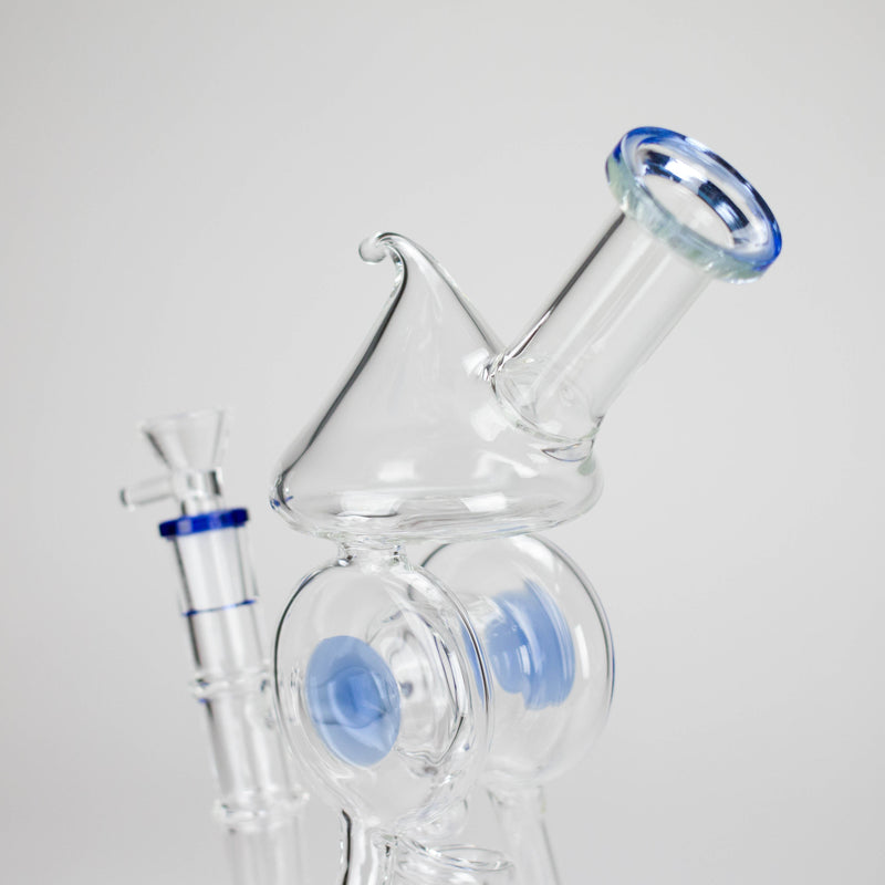 12″ Recycler Glass Bong – 5MM Thick Borosilicate with Coil Tube Design [C1575] Glass Bong Canadian Distributor