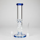 12″ 9mm Colored Accented Straight Tube Glass Bong (C1548) Glass Bong Canadian Distributor