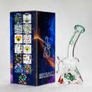 Haze | 8.5″ ROCK’N’ROLL Glass Rig – Teal (Mini-L) Glass Bong Canadian Distributor