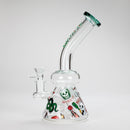 Haze | 8.5″ ROCK’N’ROLL Glass Rig – Teal (Mini-L) Glass Bong Canadian Distributor