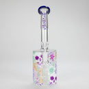 Haze | 9″ Skull Flower Glass Rig – Blue (Mini-M) Glass Bong Canadian Distributor