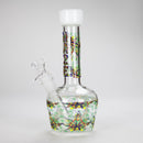 Haze | 9″ Leaves Dome Beaker Glass Bong – White (Mini-O) Glass Bong Canadian Distributor