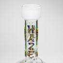 Haze | 9″ Leaves Dome Beaker Glass Bong – White (Mini-O) Glass Bong Canadian Distributor