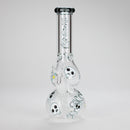 Haze | 9″ Skulls Bubble Glass Bong – Charcoal Black (Mini-P) Glass Bong Canadian Distributor