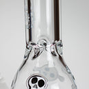 Haze | 9″ Skulls Bubble Glass Bong – Charcoal Black (Mini-P) Glass Bong Canadian Distributor