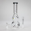 Haze | 9″ Skulls Bubble Glass Bong – Charcoal Black (Mini-P) Glass Bong Canadian Distributor