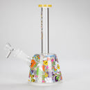 Haze | 9″ Lab Flower Beaker Glass Bong – Jade Yellow (Mini-Q) Glass Bong Canadian Distributor
