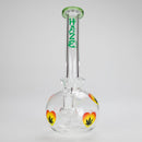 Haze | 9″ Heart Leaf Bubble Base Glass Bong – Teal (Mini-R) Glass Bong Canadian Distributor