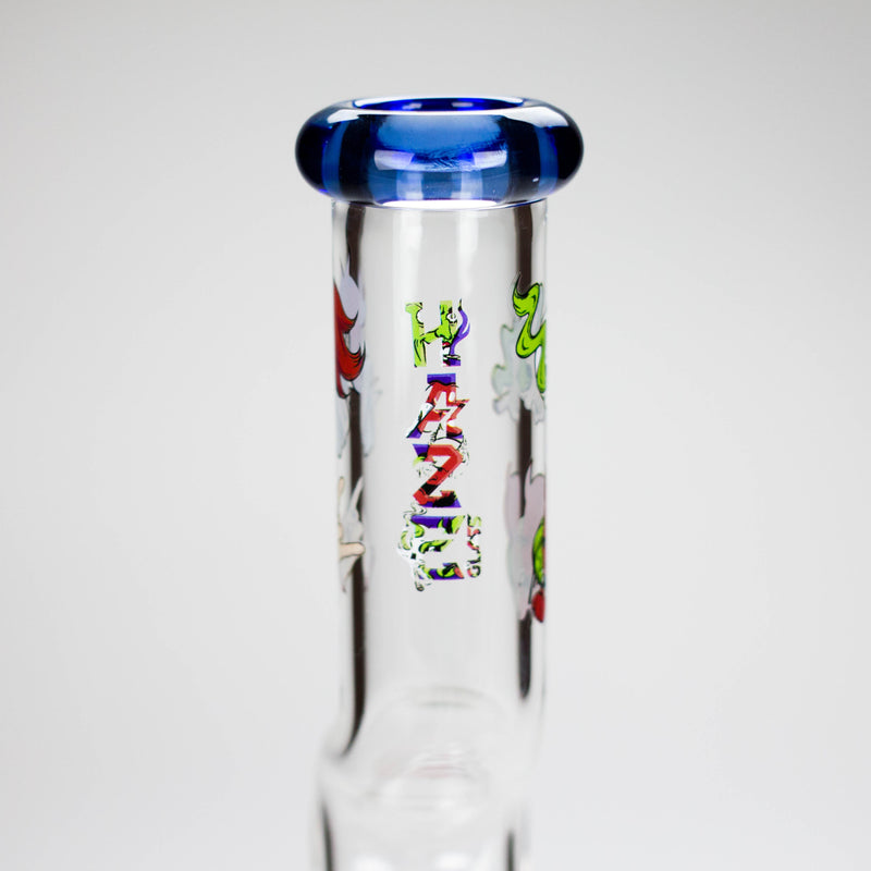 Haze | 9″ Smoking Zig-Zag Glass Bong – Blue (Mini-T) Glass Bong Canadian Distributor