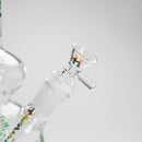 Haze | 9″ Heart Leaf Double Bubble Base Glass Bong with Color Lip – Amber (Mini-U) Glass Bong Canadian Distributor