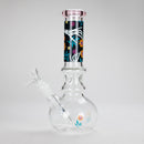 Haze | 9″ Skull Hand & Flower Bubble Base Glass Bong – Pink (Mini-V) Glass Bong Canadian Distributor