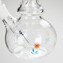 Haze | 9″ Skull Hand & Flower Bubble Base Glass Bong – Pink (Mini-V) Glass Bong Canadian Distributor