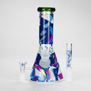 Haze | 8″ Geometric Figure Beaker Glass Bong with Color Lip – Green (Mini-X) Glass Bong Canadian Distributor