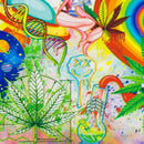 Haze 7″ Aliens Trip Glass Bubbler – Light Blue (Mini-C) Glass Bong Canadian Distributor