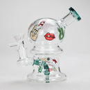 Haze | 6″ Rock Music Bubble Dome Glass Bong – Teal (Mini-D) Glass Bong Canadian Distributor