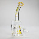 Haze | 8.5″ Weed Leaf Bent Neck Glass Bong – Jade Yellow (Mini-E) Glass Bong Canadian Distributor