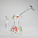 Haze | 4″ Mini Flower Bubble Glass Bong – Charcoal Black (Mini-F) Glass Bong Canadian Distributor
