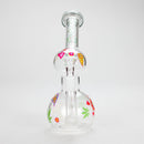 Haze | 4″ Mini Flower Bubble Glass Bong – Charcoal Black (Mini-F) Glass Bong Canadian Distributor