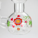 Haze | 4″ Mini Flower Bubble Glass Bong – Charcoal Black (Mini-F) Glass Bong Canadian Distributor