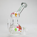 Haze | 4″ Mini Flower Bubble Glass Bong – Charcoal Black (Mini-F) Glass Bong Canadian Distributor