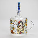 Haze | 6″ Coffee Mug Mini Bubbler – Blue (Mini-G) Glass Bong Canadian Distributor