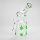 Haze | 8″ Trippy Bubble Dab Rig – Green (Mini-J) Glass Bong Canadian Distributor