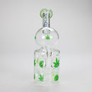Haze | 8″ Trippy Bubble Dab Rig – Green (Mini-J) Glass Bong Canadian Distributor