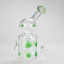 Haze | 8″ Trippy Bubble Dab Rig – Green (Mini-J) Glass Bong Canadian Distributor